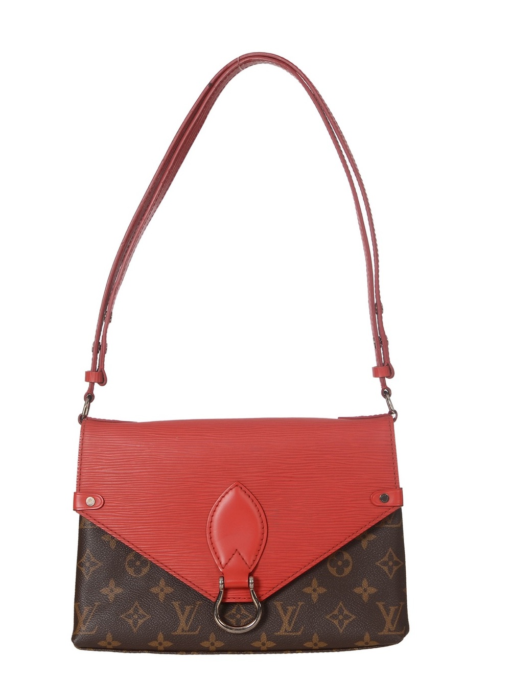 ♥️Louis Vuitton Saint Michel Red and Monogram Shoulder Bag♥️